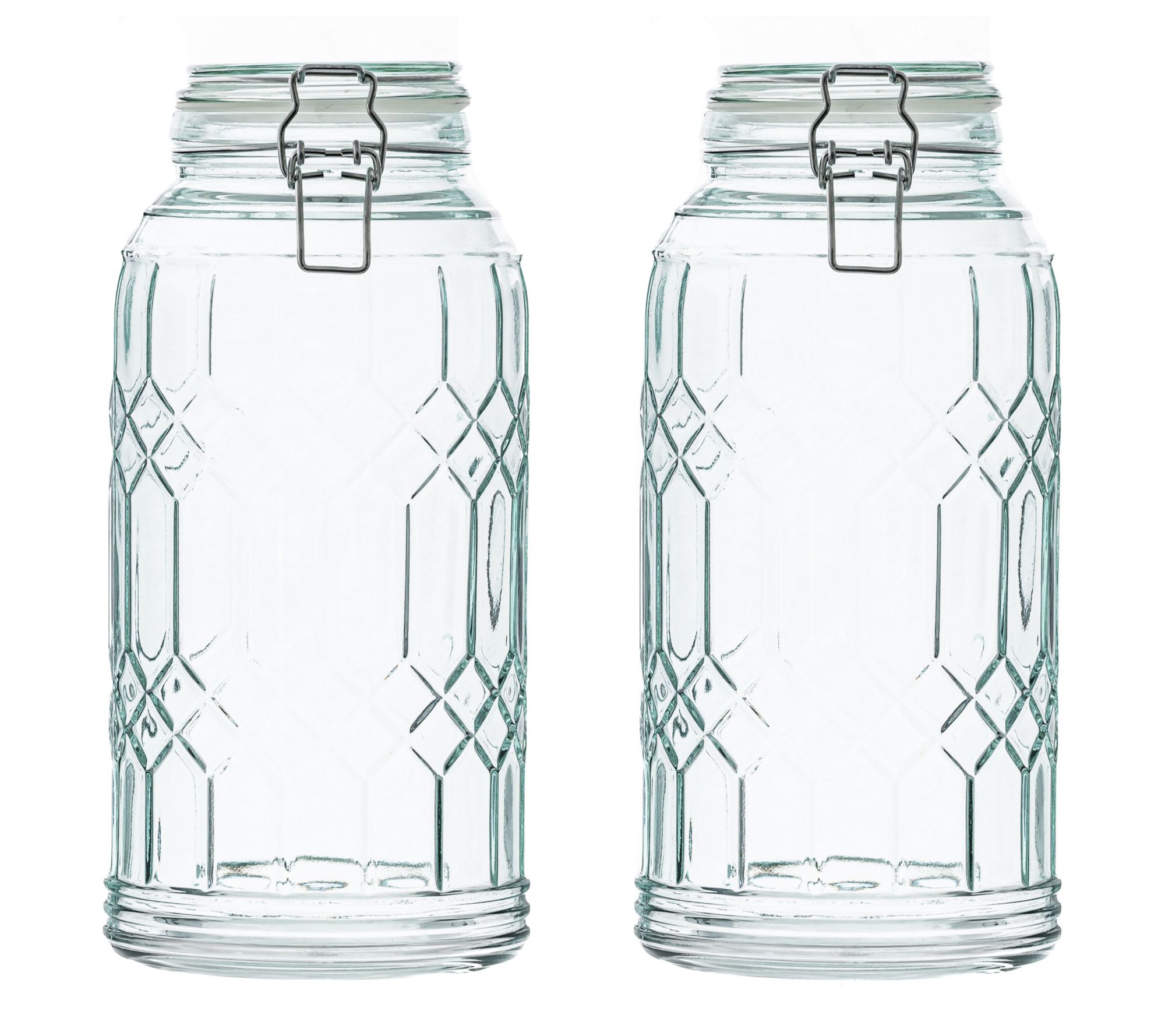 10 Strawberry Street Set of 2 Bleeker Glass Canister, Large