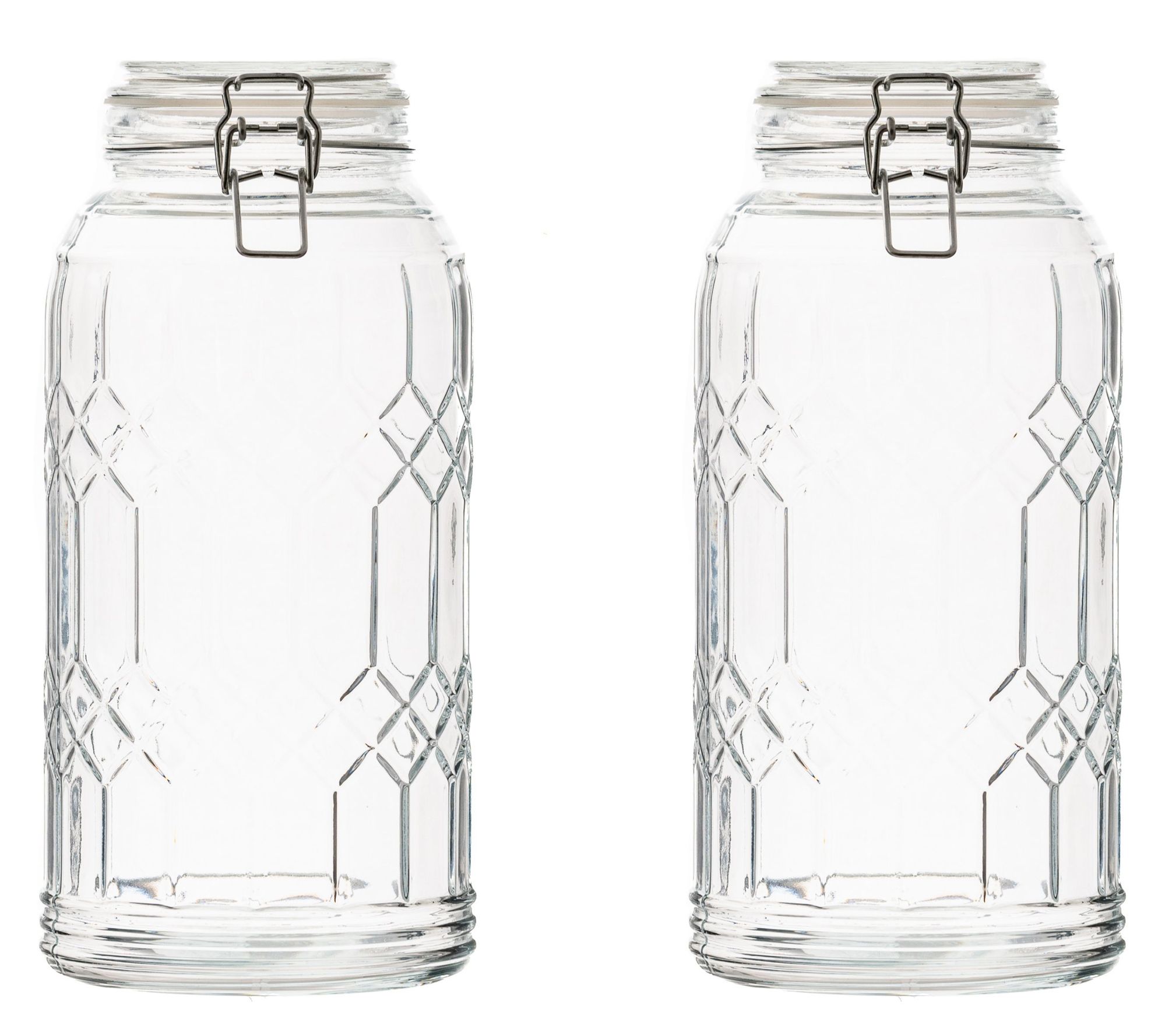 10 Strawberry Street Set of 2 Bleeker Glass Canister, Large