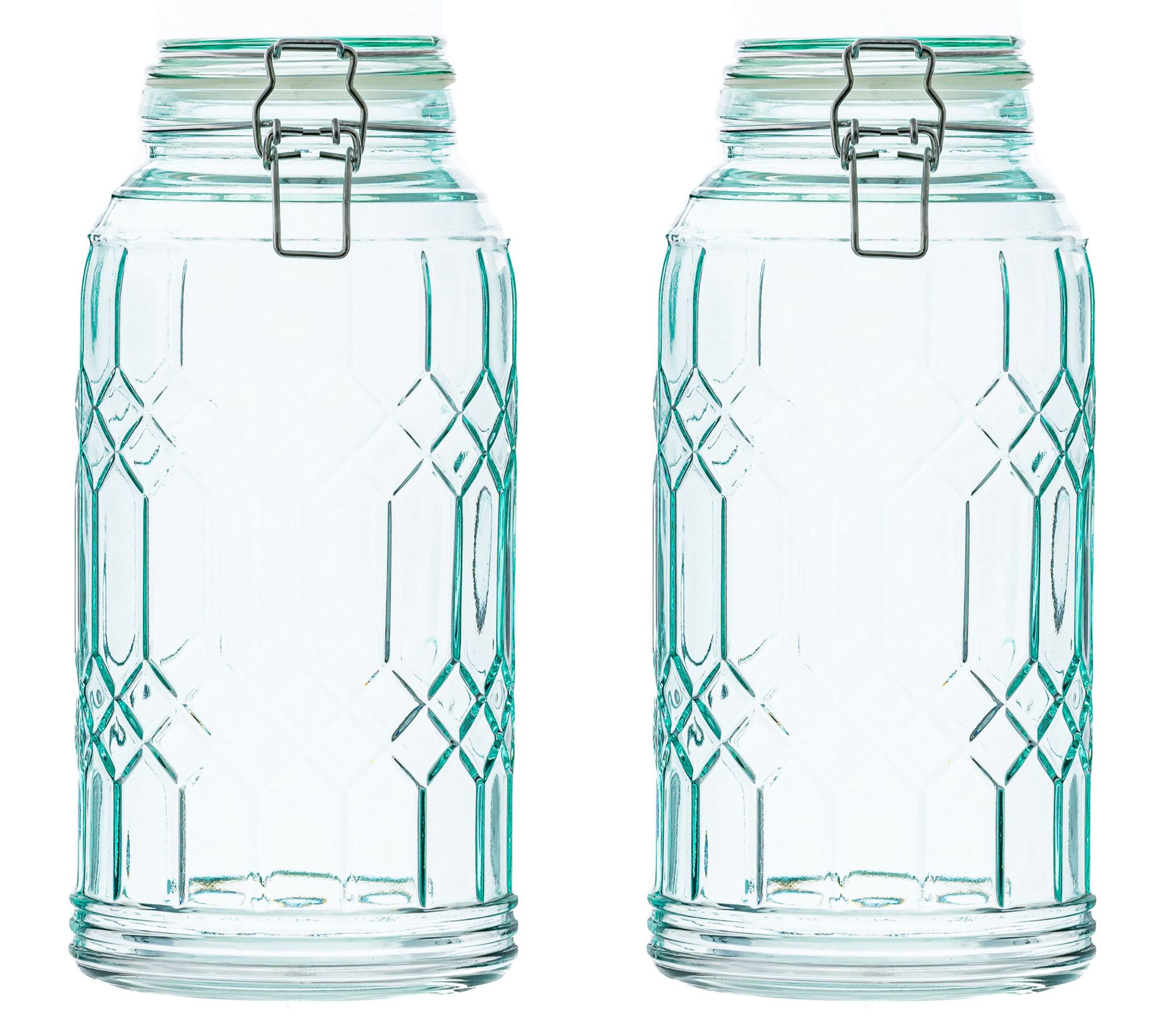 10 Strawberry Street Set of 2 Bleeker Glass Canister, Large