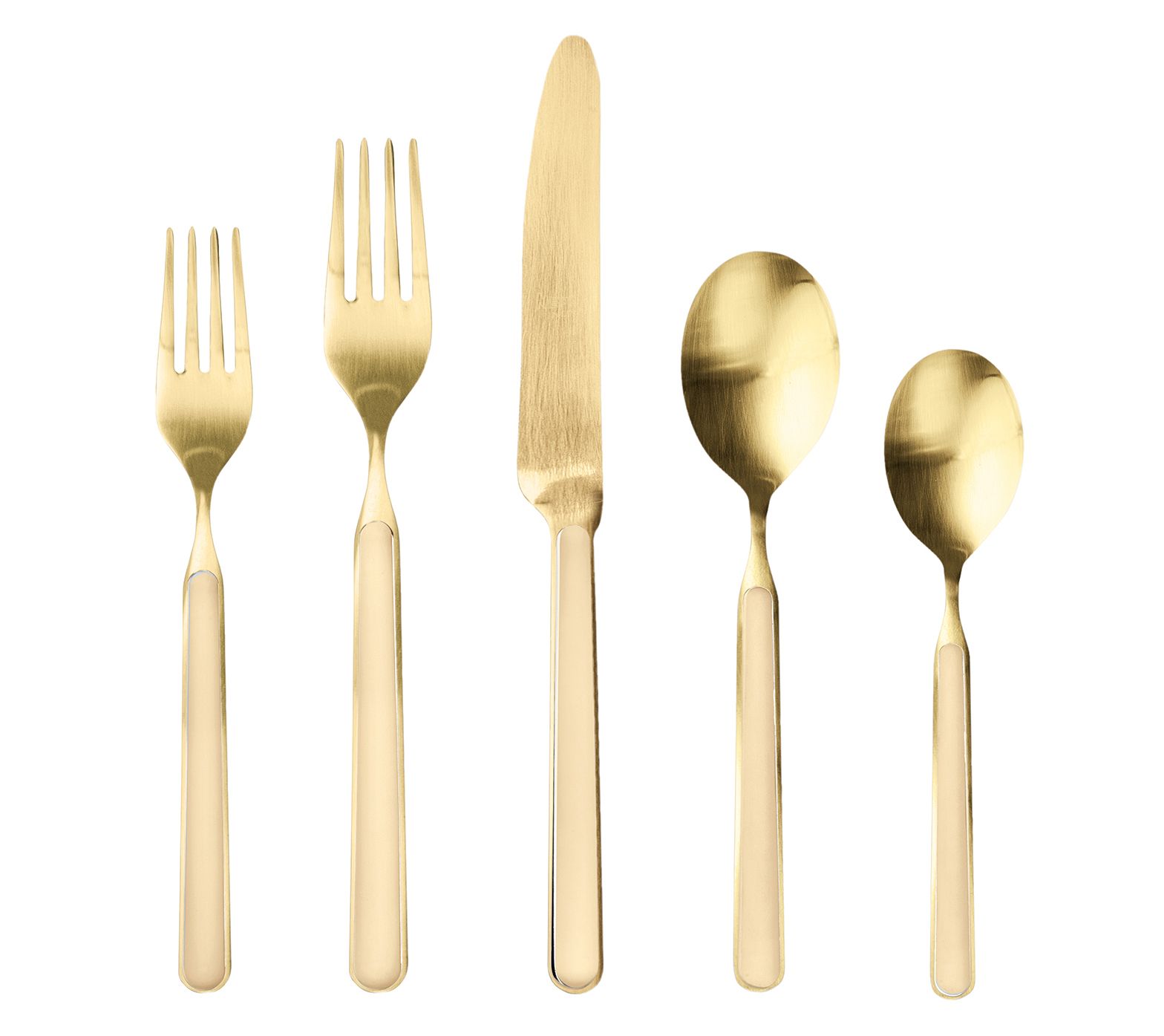Mepra 20pc Fantasia Ice Gold Flatware Set