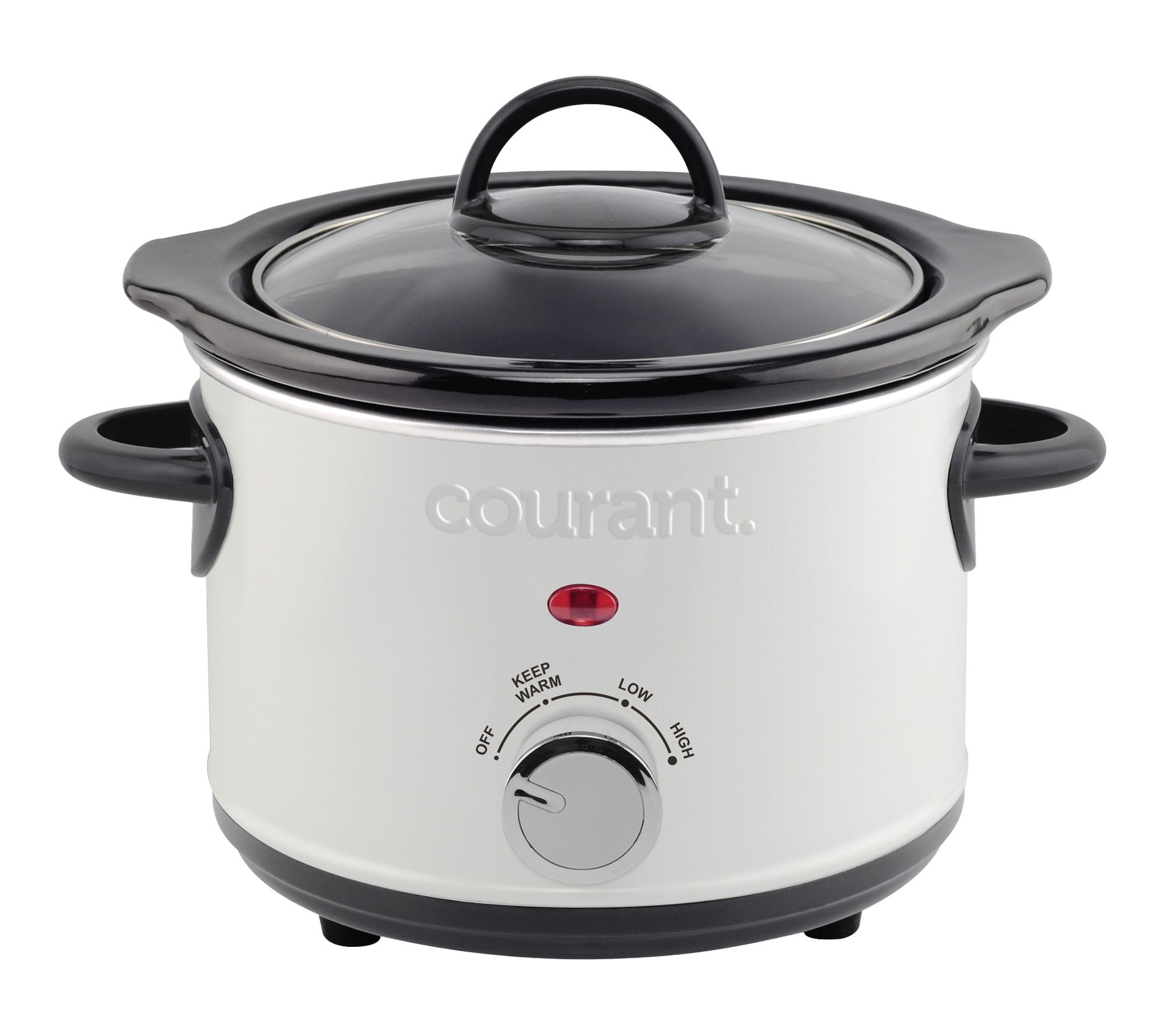 Courant 1.5 Qt Slow Cooker with High/Slow/WarmSettings. White
