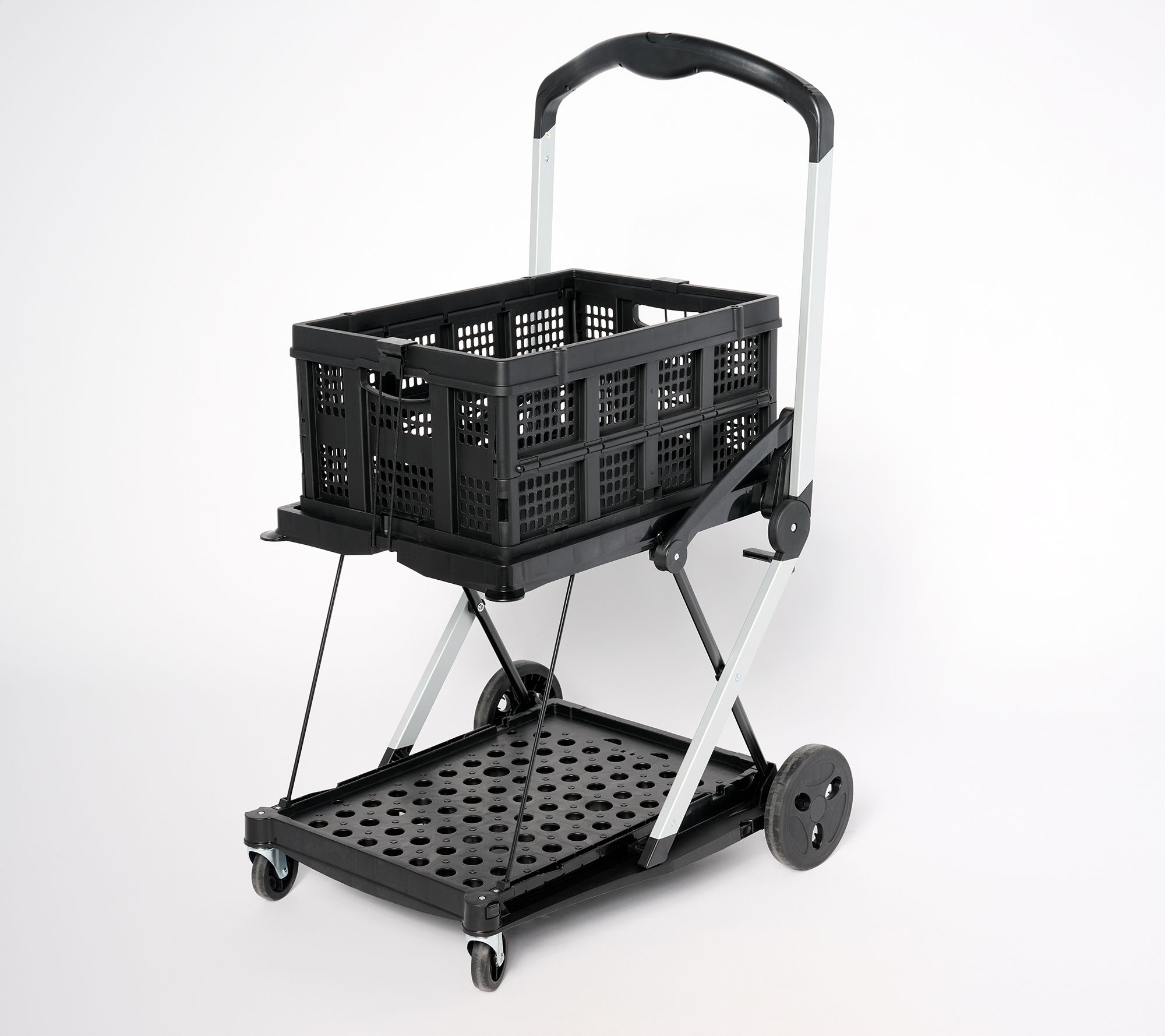 "As Is" Cella Collapsible Rolling Shopping Cart