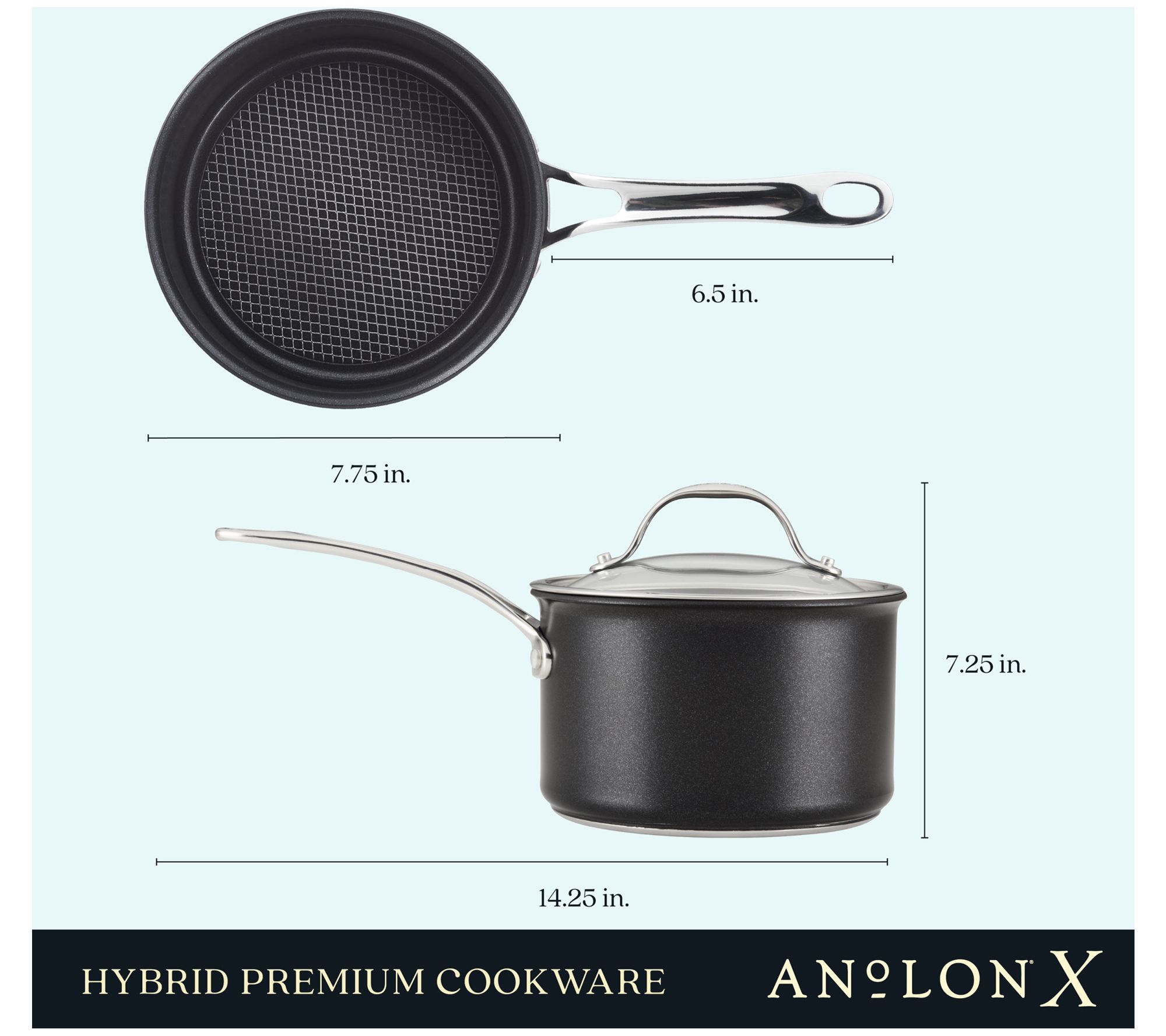 AnolonX Hybrid Nonstick Cookware Set, 8 Piece