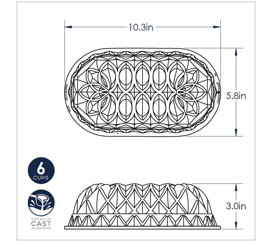  Nordic Ware Bronze 92548 Apple Basket Cast Loaf Pan, 6