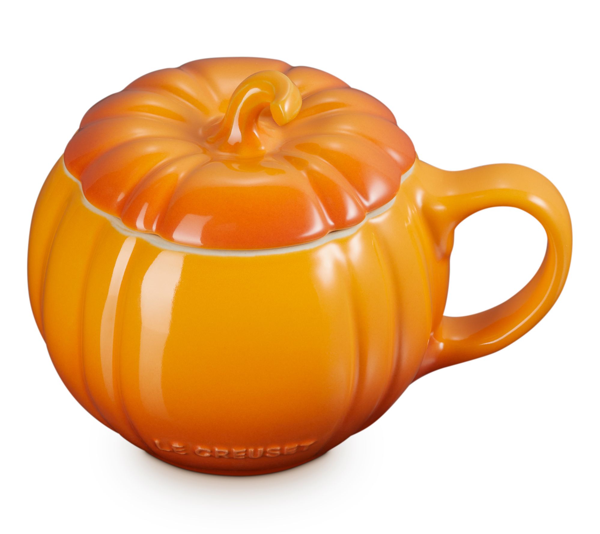 Le Creuset 14 oz. Pumpkin Mug with Lid