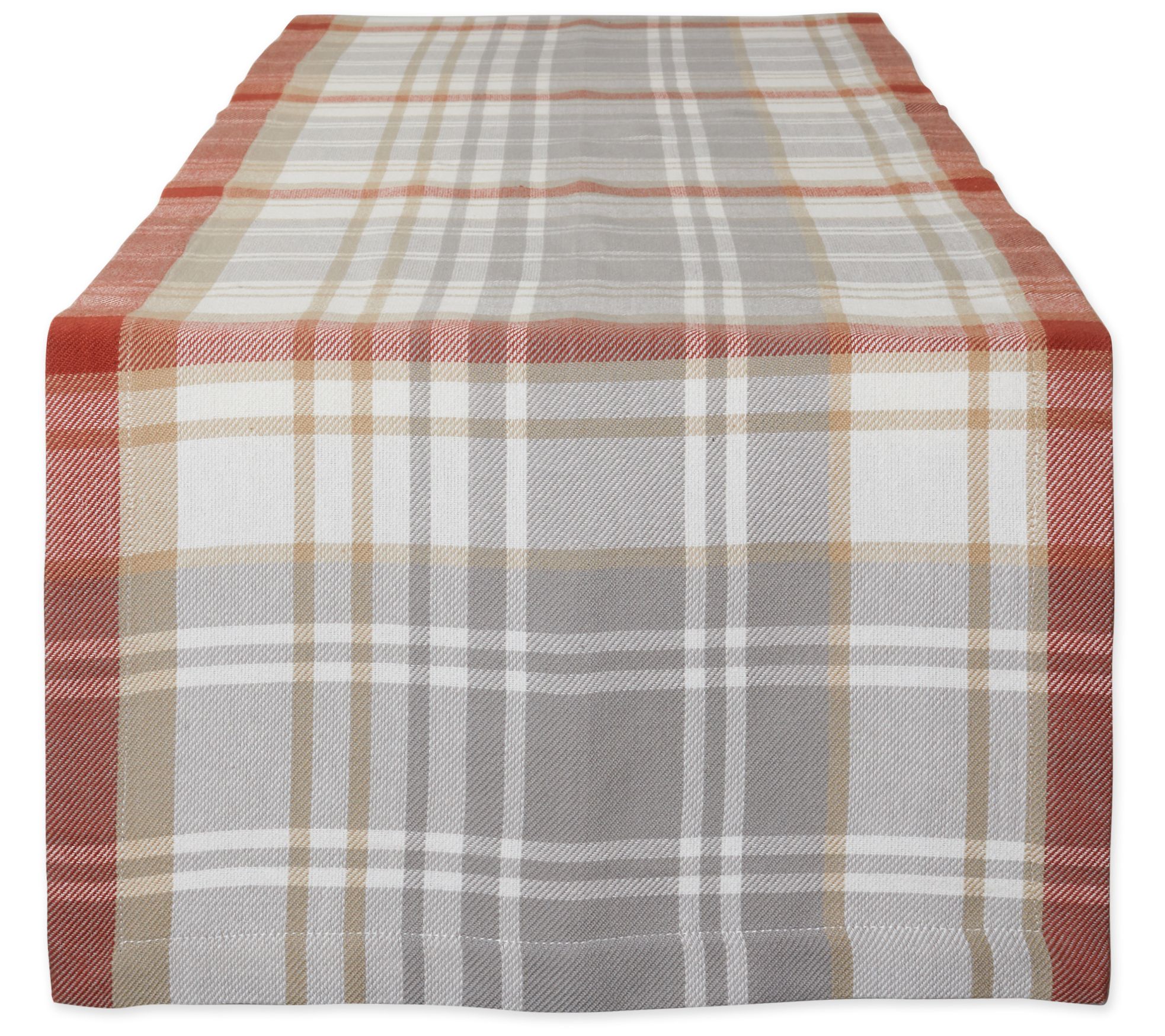 Design Imports 14"x108" Cozy Picnic Plaid TableRunner