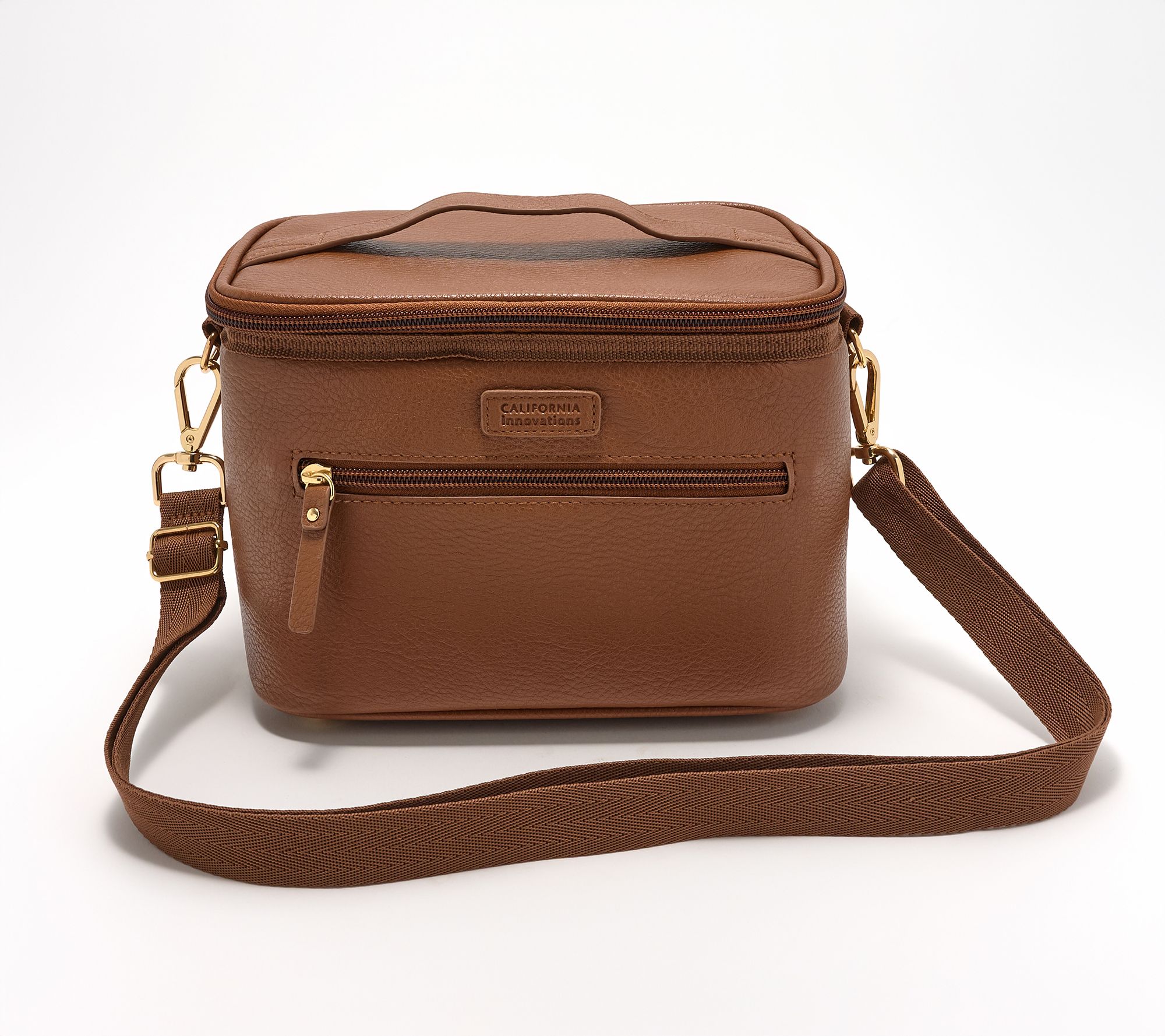 California Innovations 6 Can Insulated Faux Leather Lunch Tote