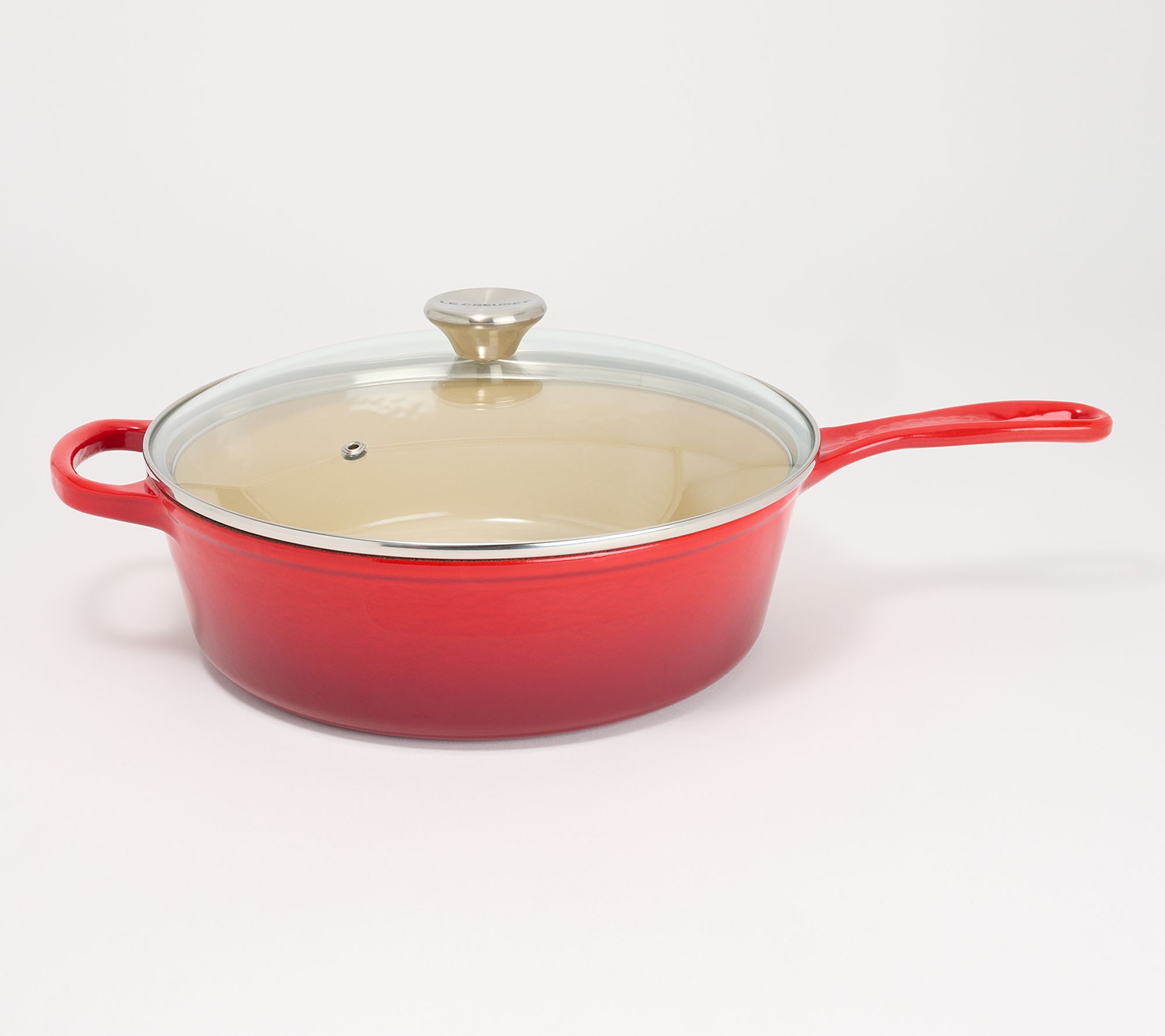 "As Is" Le Creuset 3.75-qt Cast Iron Cassadou w/Glass Lid