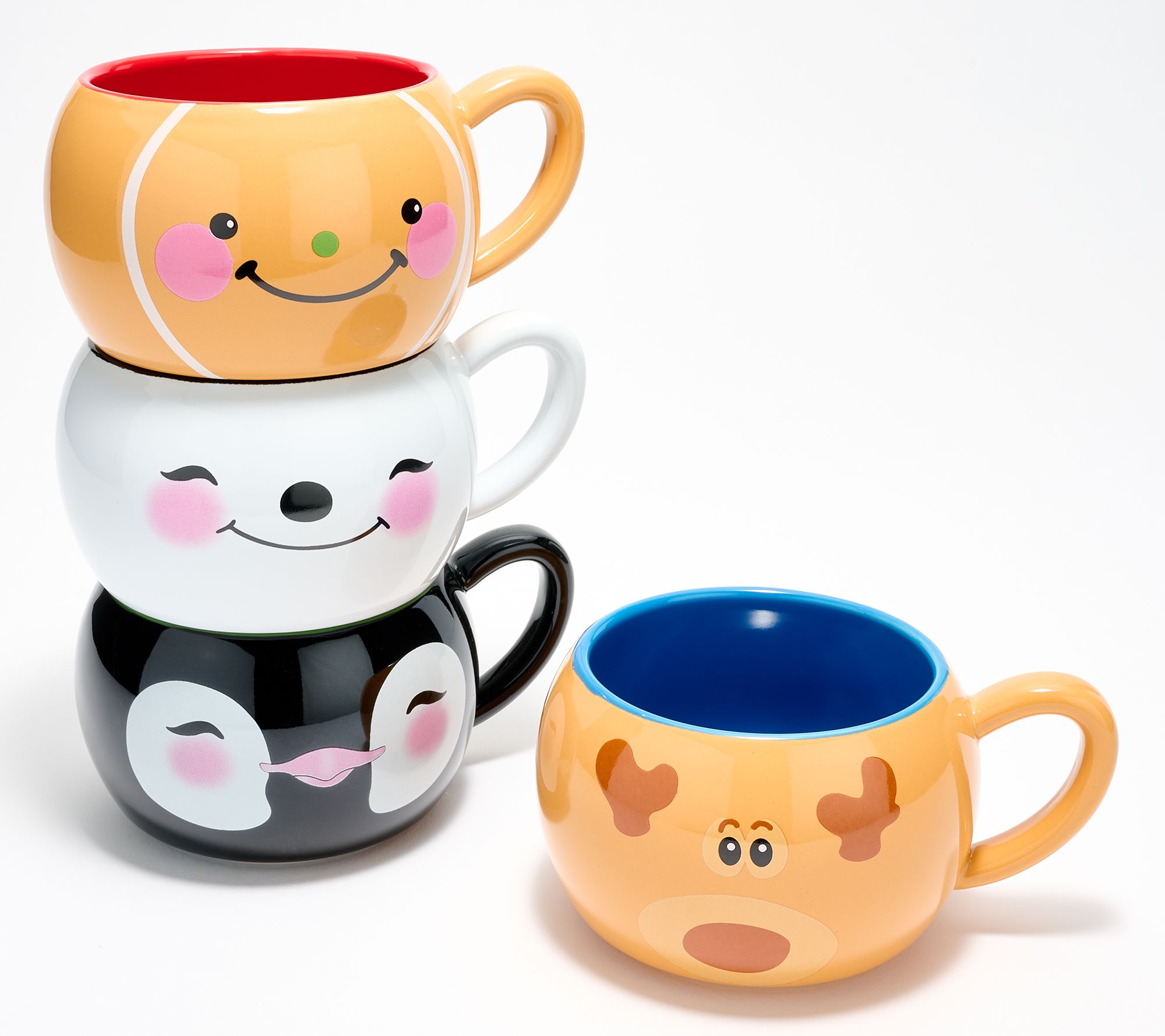 "As Is" Temp-tations Set of (4) Stacking Character Mugs