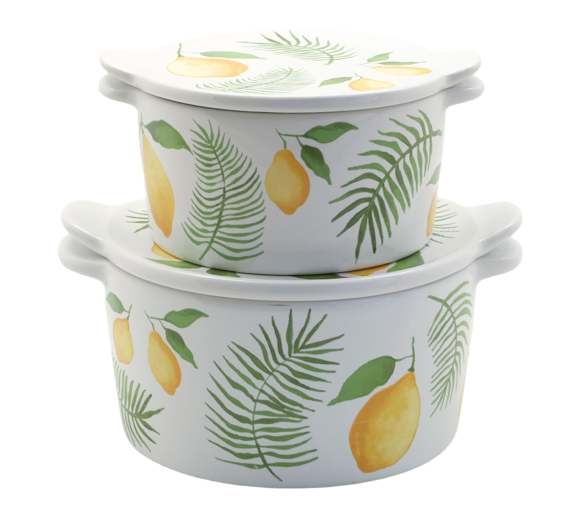 "As Is" Temp-tations Set/2 Round Bakers with Lid-Its