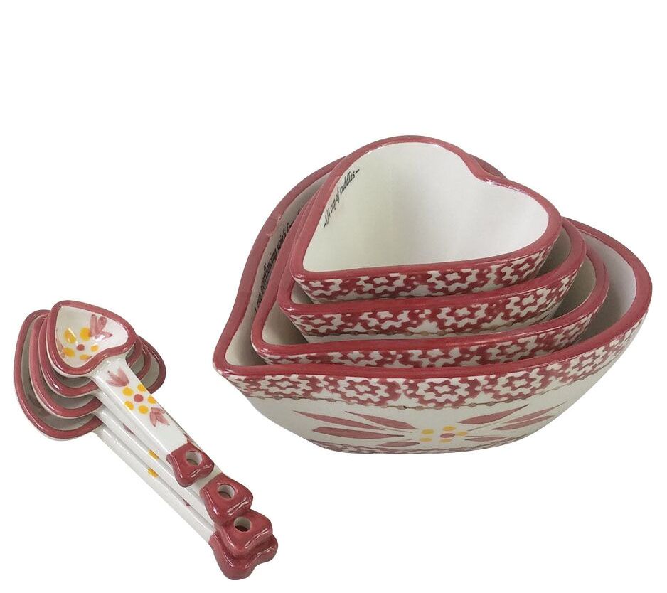 Temp-tations Old World Heart-Shaped Measuring Cups & Spoons - QVC.com