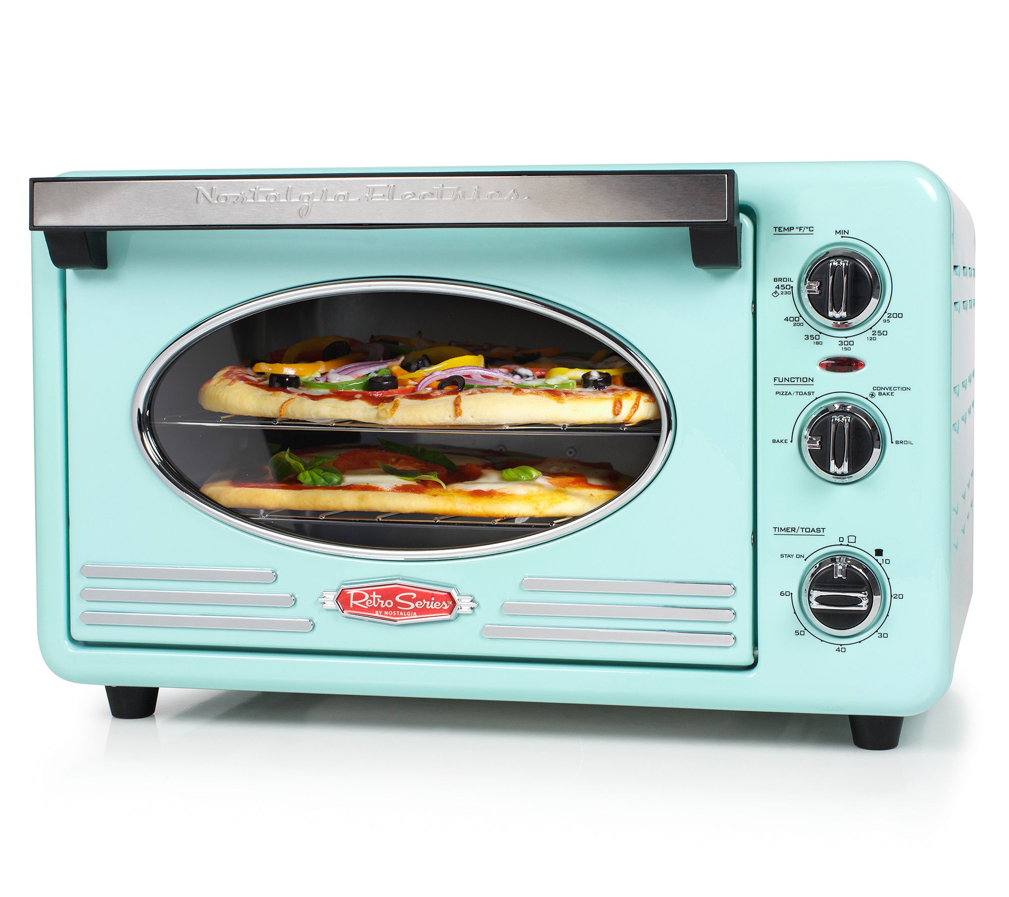 Americana by Elite 8-Slice 33L Retro Toaster Oven - QVC.com in 2023