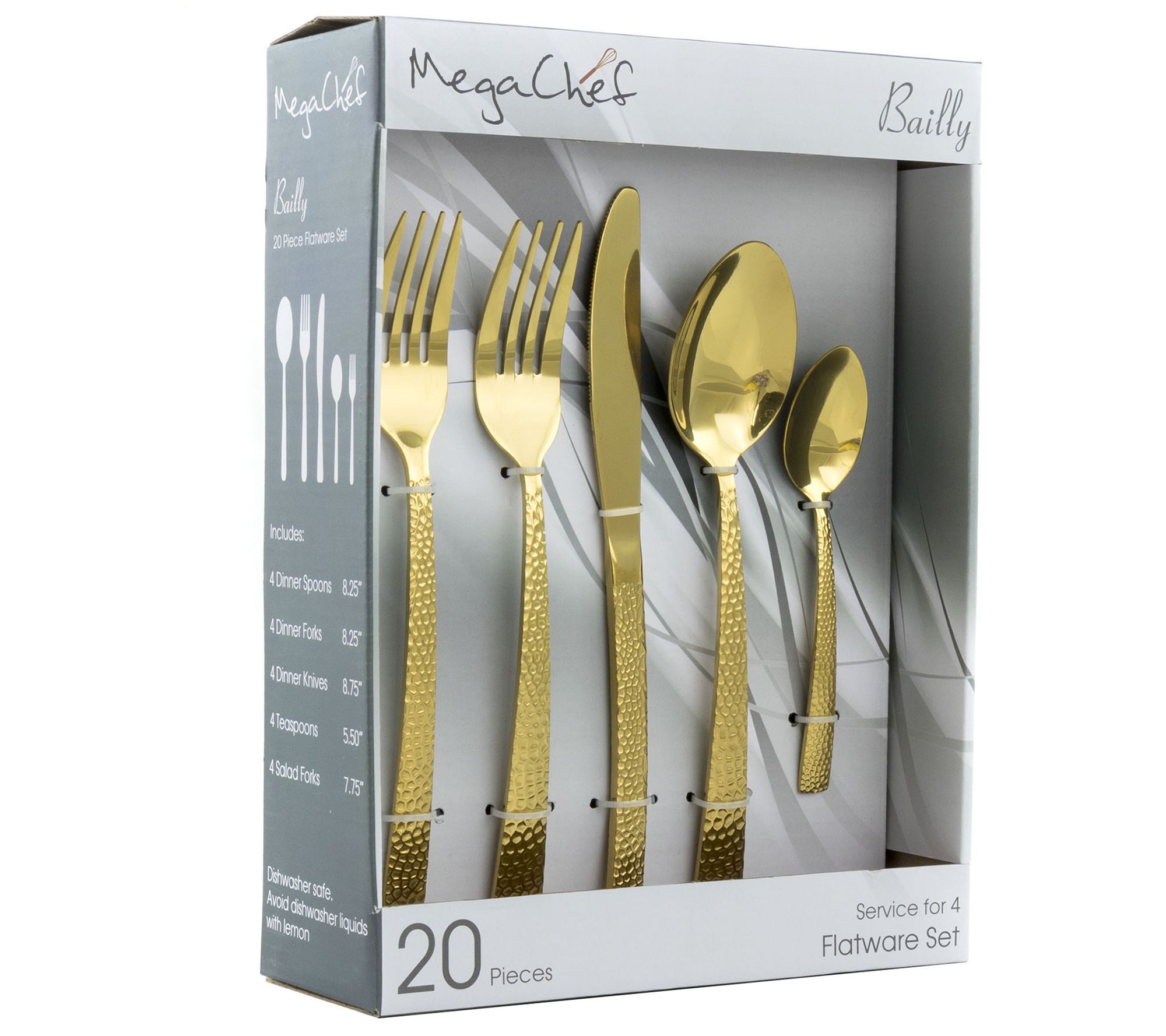 MegaChef Baily 20-Piece Flatware Utensil Set