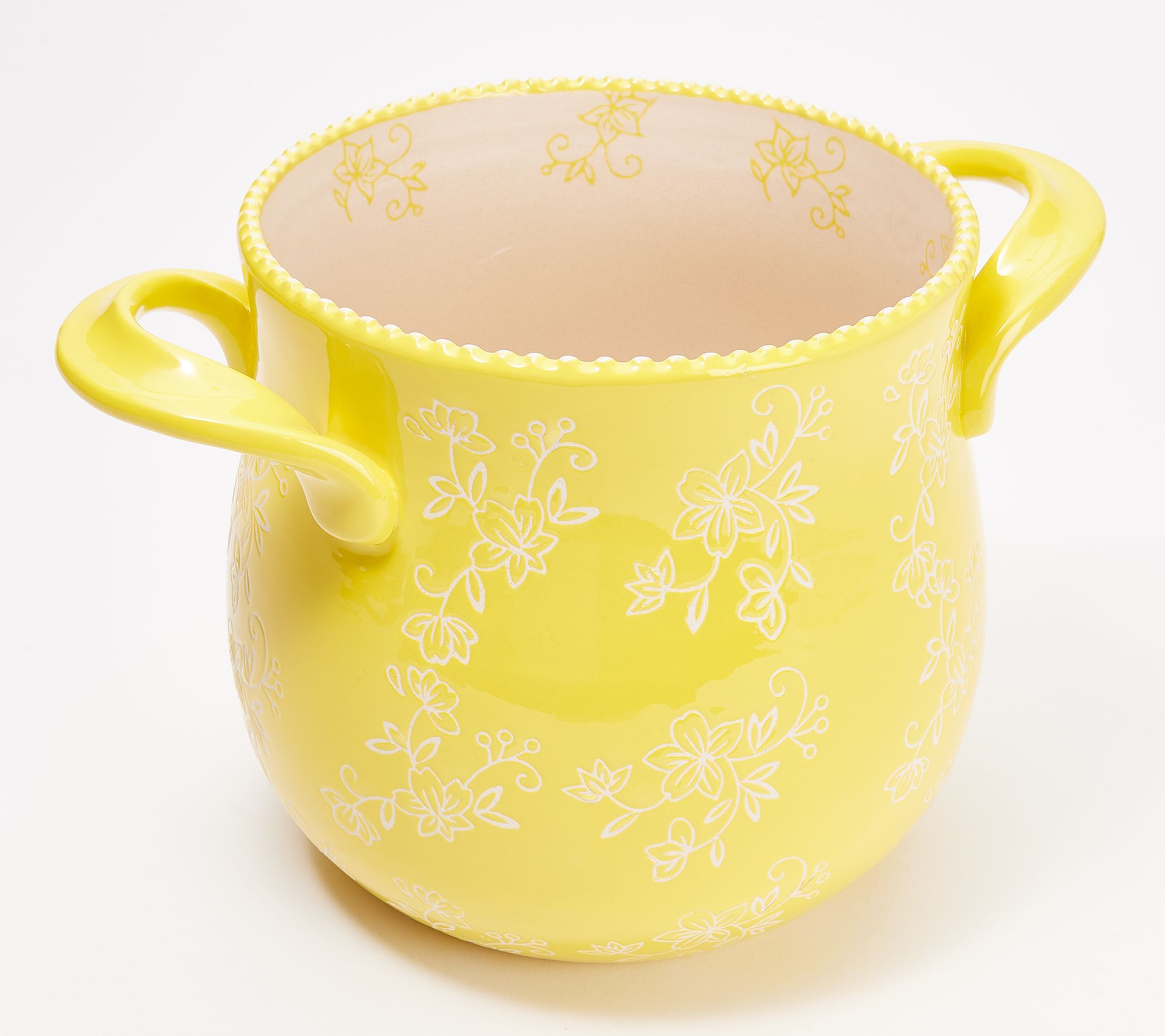 Temp-tations Floral Lace Supersize Store & More Utensil Crock