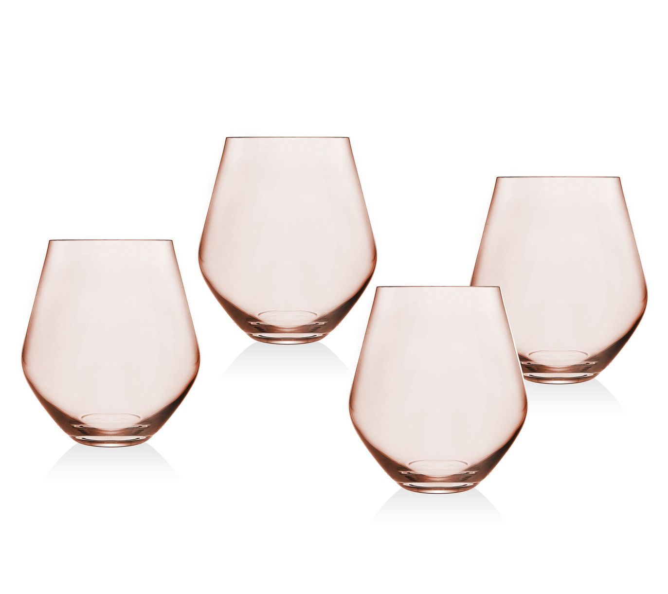 Frosted Ombre Stemless Wine Glasses by Blush 