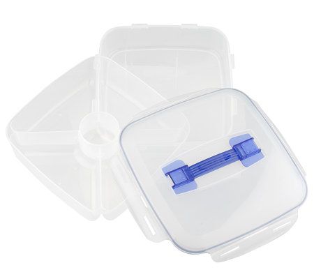 Lock & Lock Appetizer Handy Container with Removable Divided Tray 