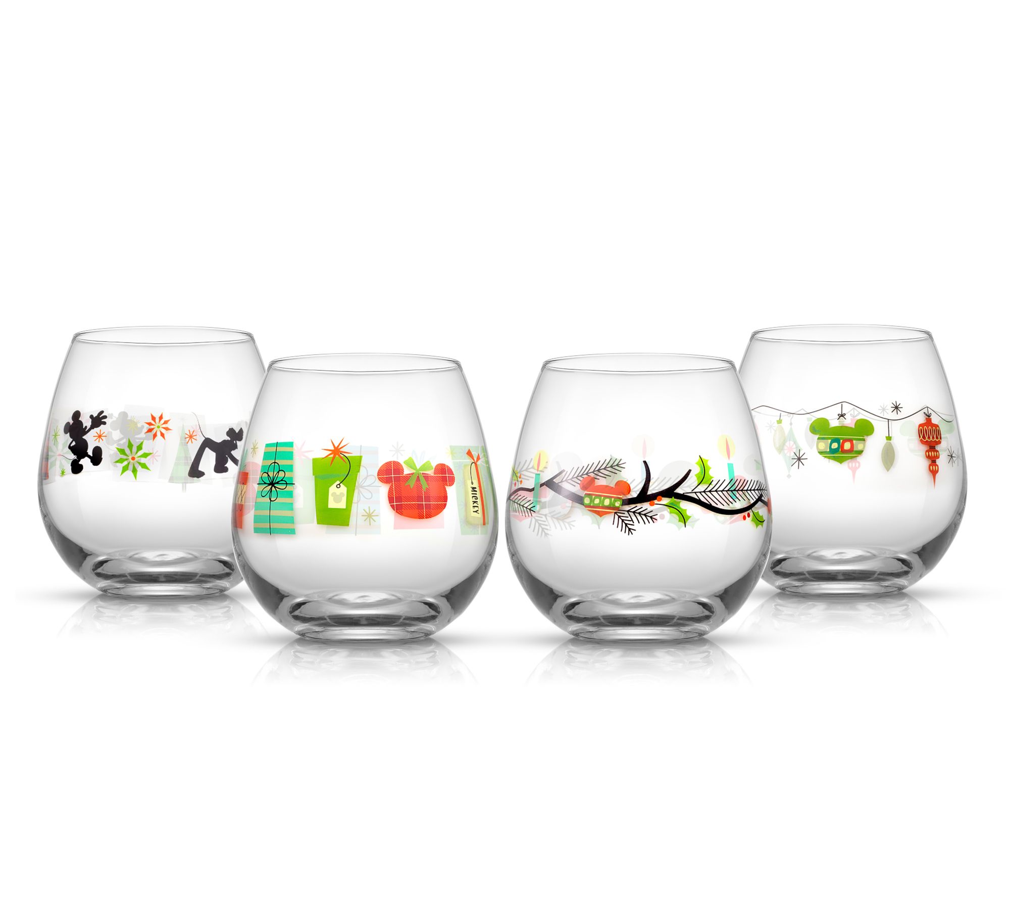 Joy to the Wine Stemless Wine Glass Set