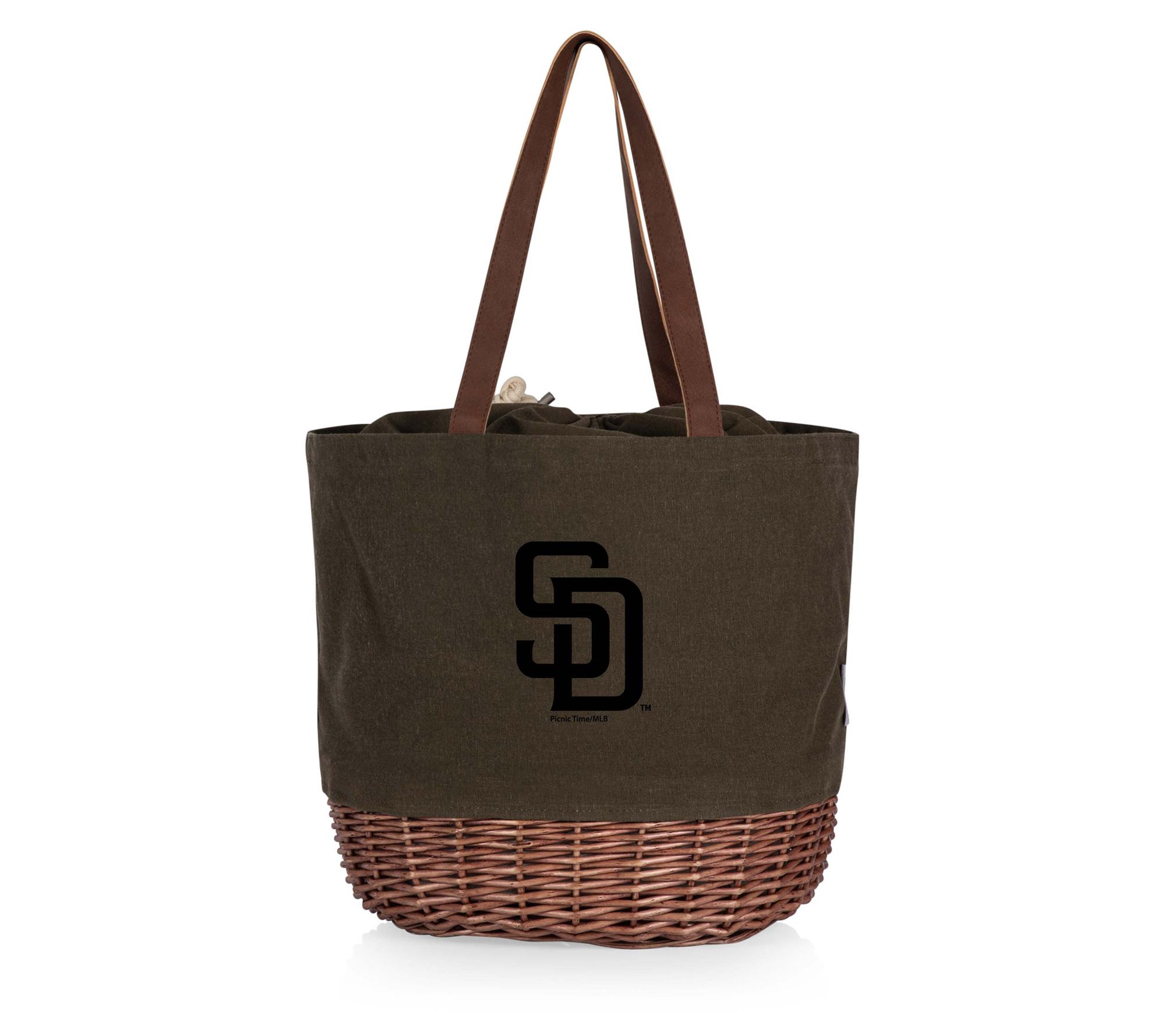 Picnic Time MLB Coronado Canvas and Willow Bask t Tote