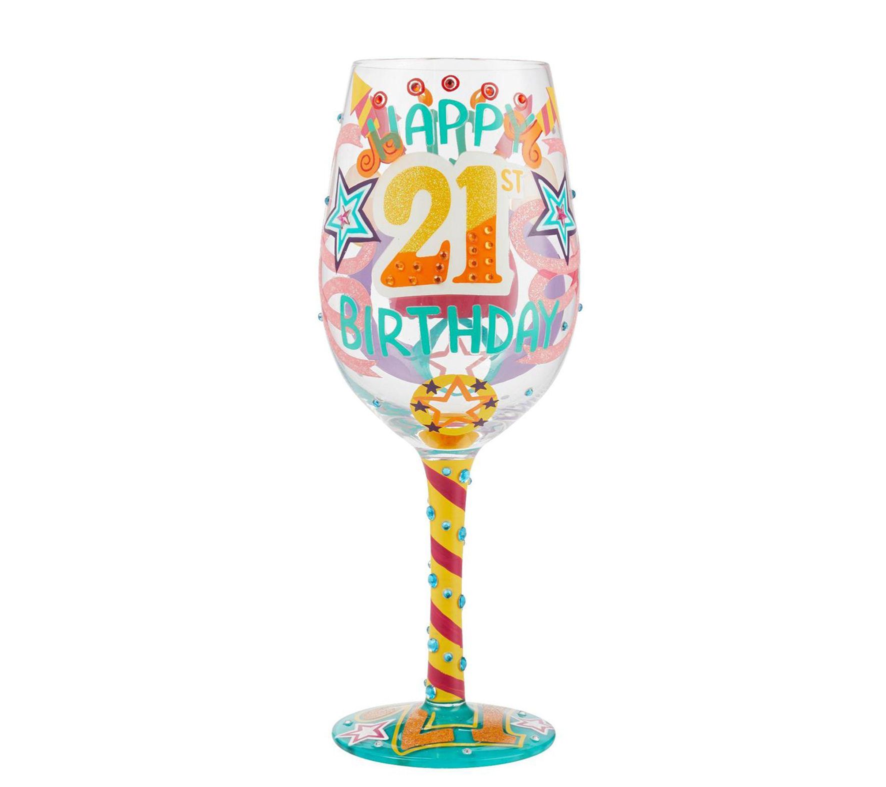 Enesco Lolita 15-oz Happy 21st Birthday Wine Glass