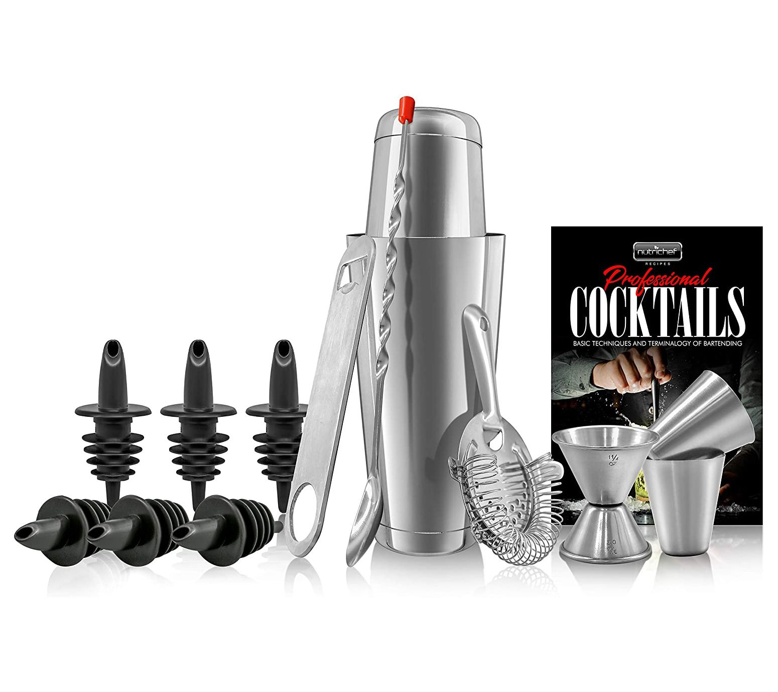 Nutrichef 15-pc Professional Bar & Kitchen Drink Tool Set
