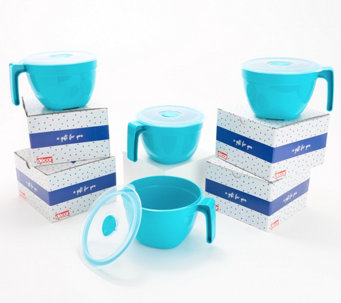 Decor Set of 4 34-oz Leakproof Soup Mugs with Gift Boxes
