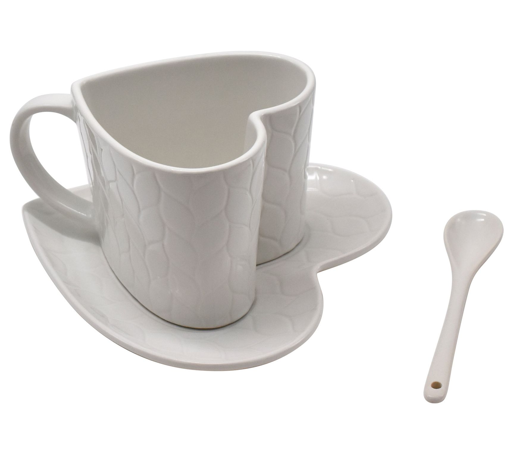 Temp-tations Carved Willow 18-oz Figural Mug with Plate and Spoon