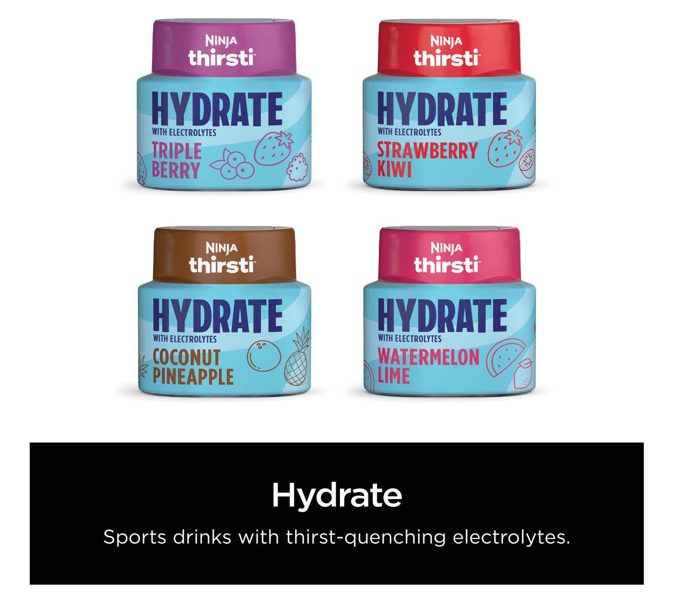Ninja Thirsti HYDRATE Flavored Water Drops - Sweetened 