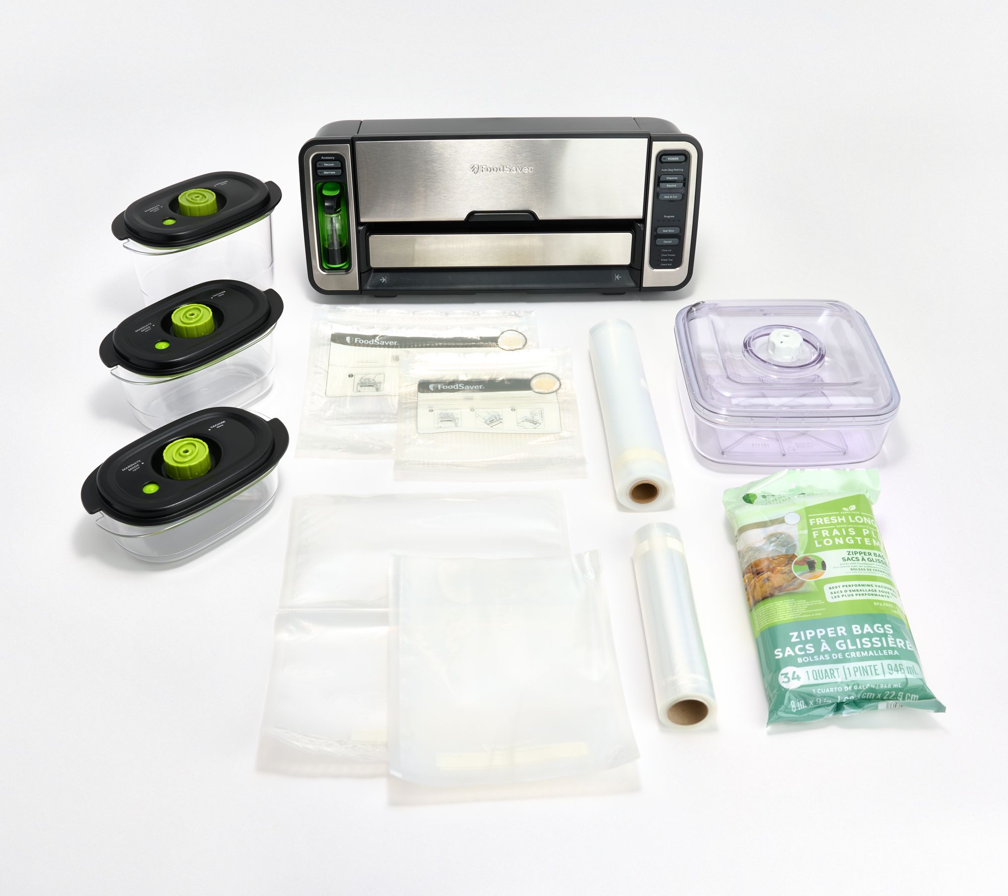 FoodSaver 2-in-1 Vacuum Sealer with Handheld Sealer & Bags - QVC.com