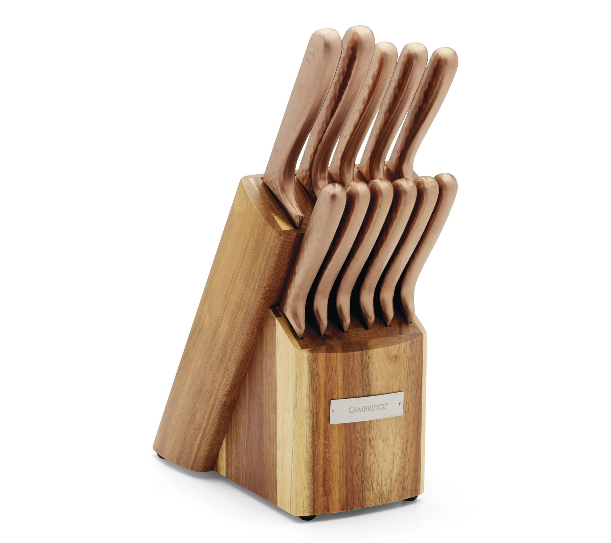 Cambridge Rame Hammered Copper 12-Piece Cutlery Block Set