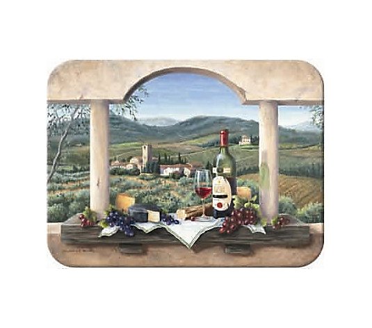 Tuftop "Wine Country" Tempered Glass Kitchen Board
