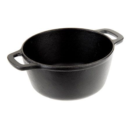 Kitchenaid Pre Seasoned Cast Iron Qt Round Casserole Qvc Com