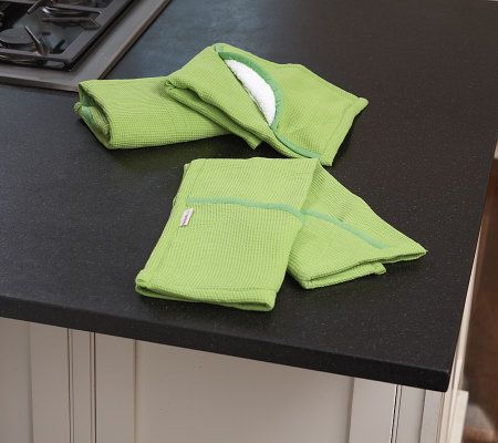 Rachael Ray Set of 3 Moppines Oven Mitts/ Kitchen Towels 