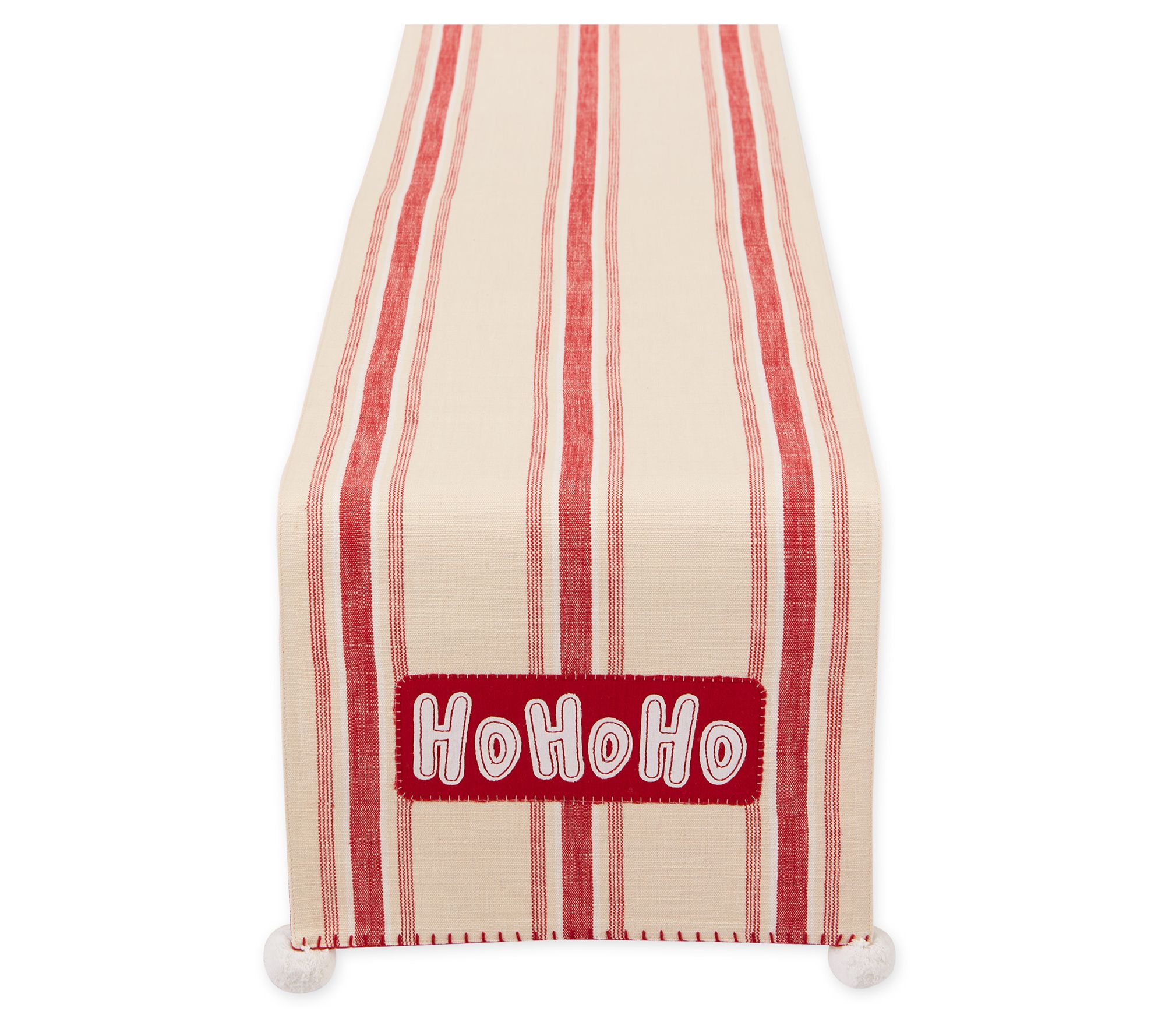 Design Imports Ho Ho Ho Santa!  Embellished Table Runner