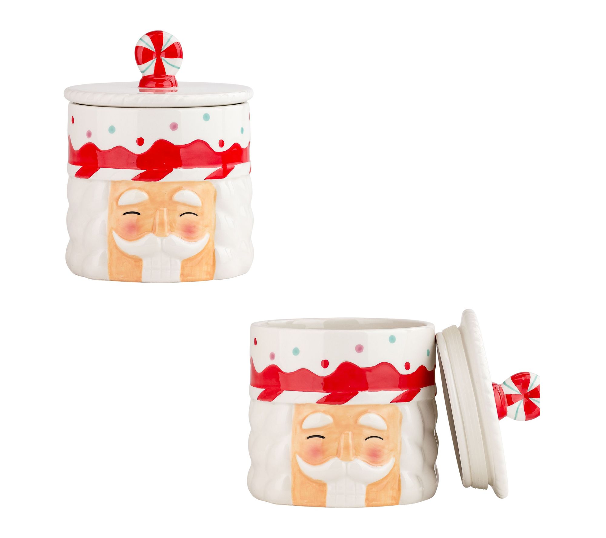  10 Strawberry Street Set of 2 Nutcracker Face Canister