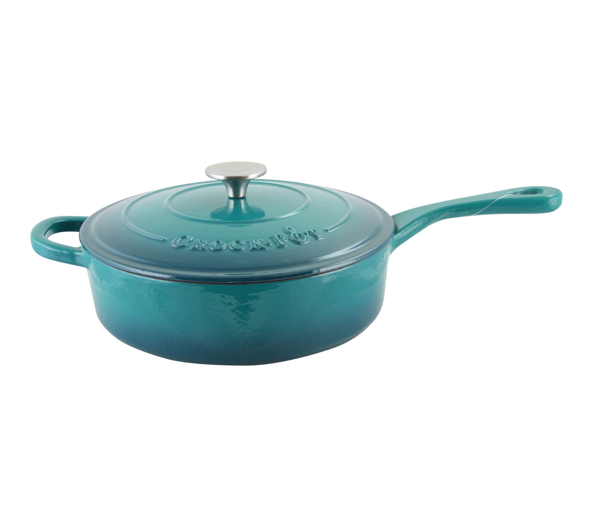 Crock Pot Artis an Enameled 3.5 qt Deep Saute P an Teal Ombre