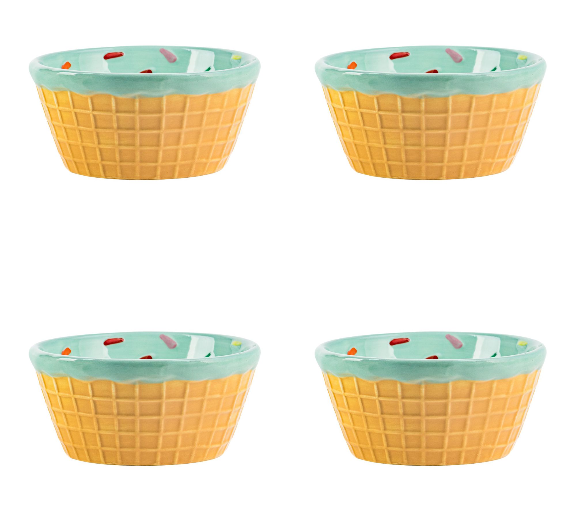 10 Strawberry Street Set of 4 Ice Cream Bowl