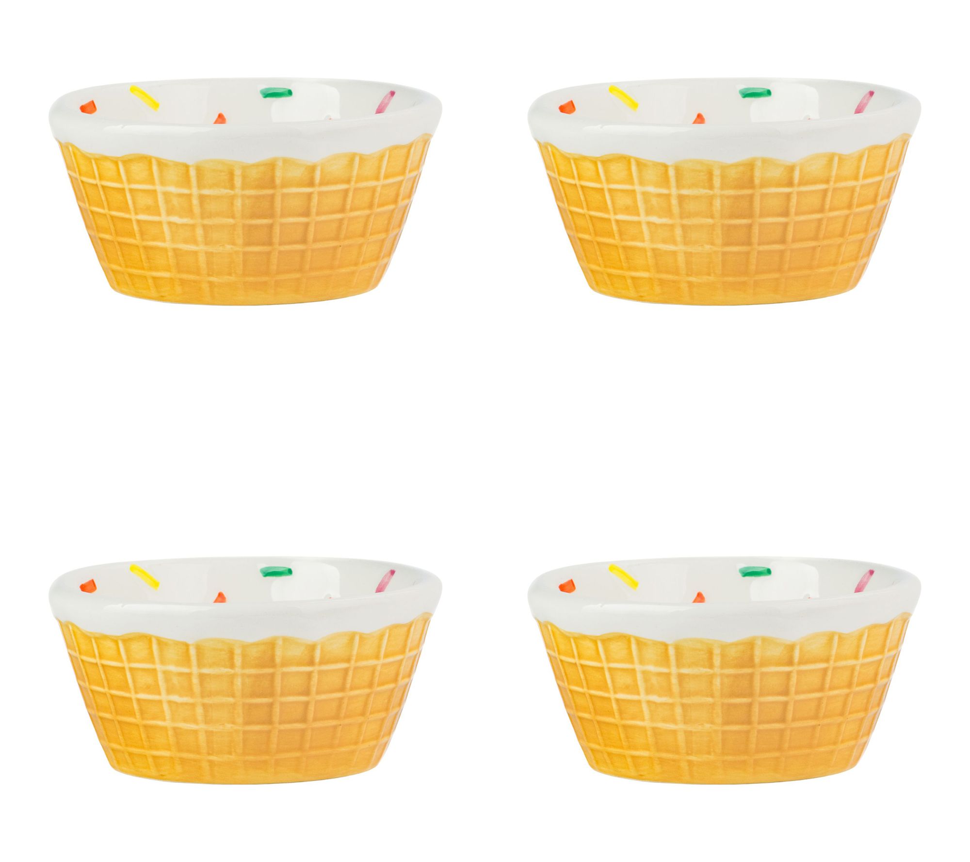 10 Strawberry Street Set of 4 Ice Cream Bowl
