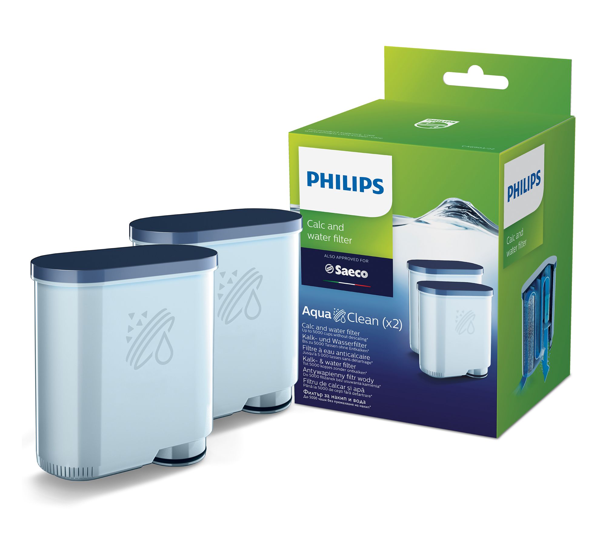 Philips AquaClean Water Filter Replacement, 2 Pack