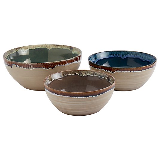 Tabletops Gallery 3-Pc Tuscon Serving Bowl Set