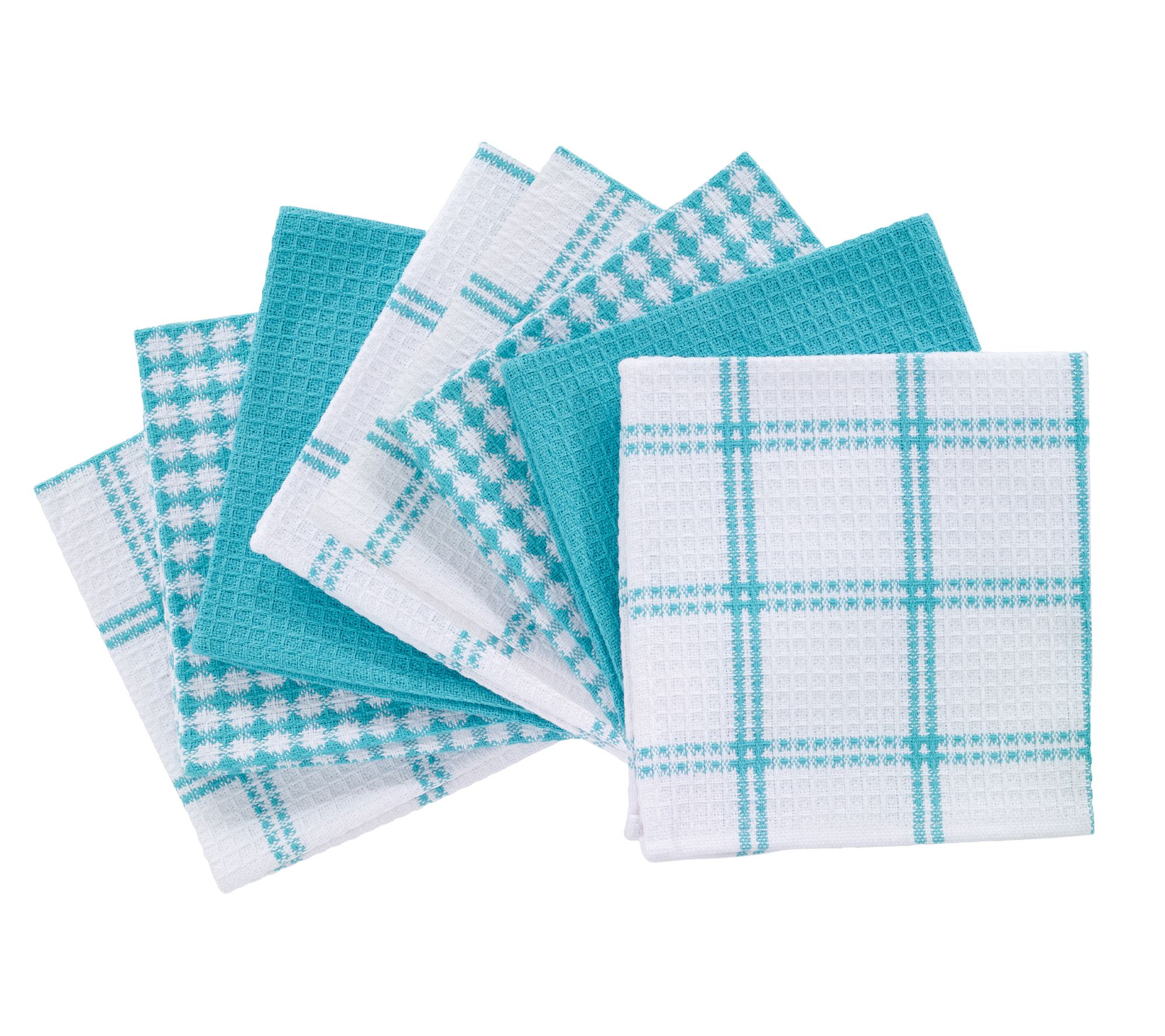 T-fal Cool Coordinating Flat Waffle Weave Cotton Dish Cloth Set of