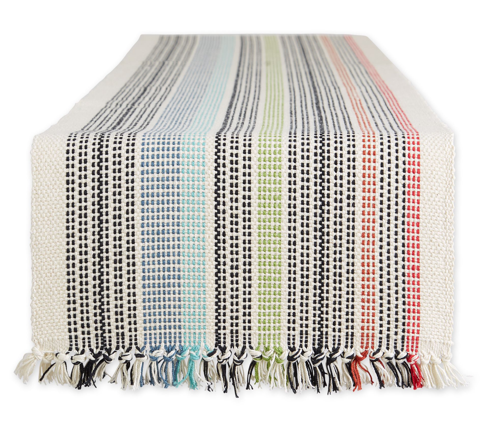 Design Imports 13" x 72" Mediterranean Fringe Table Runner