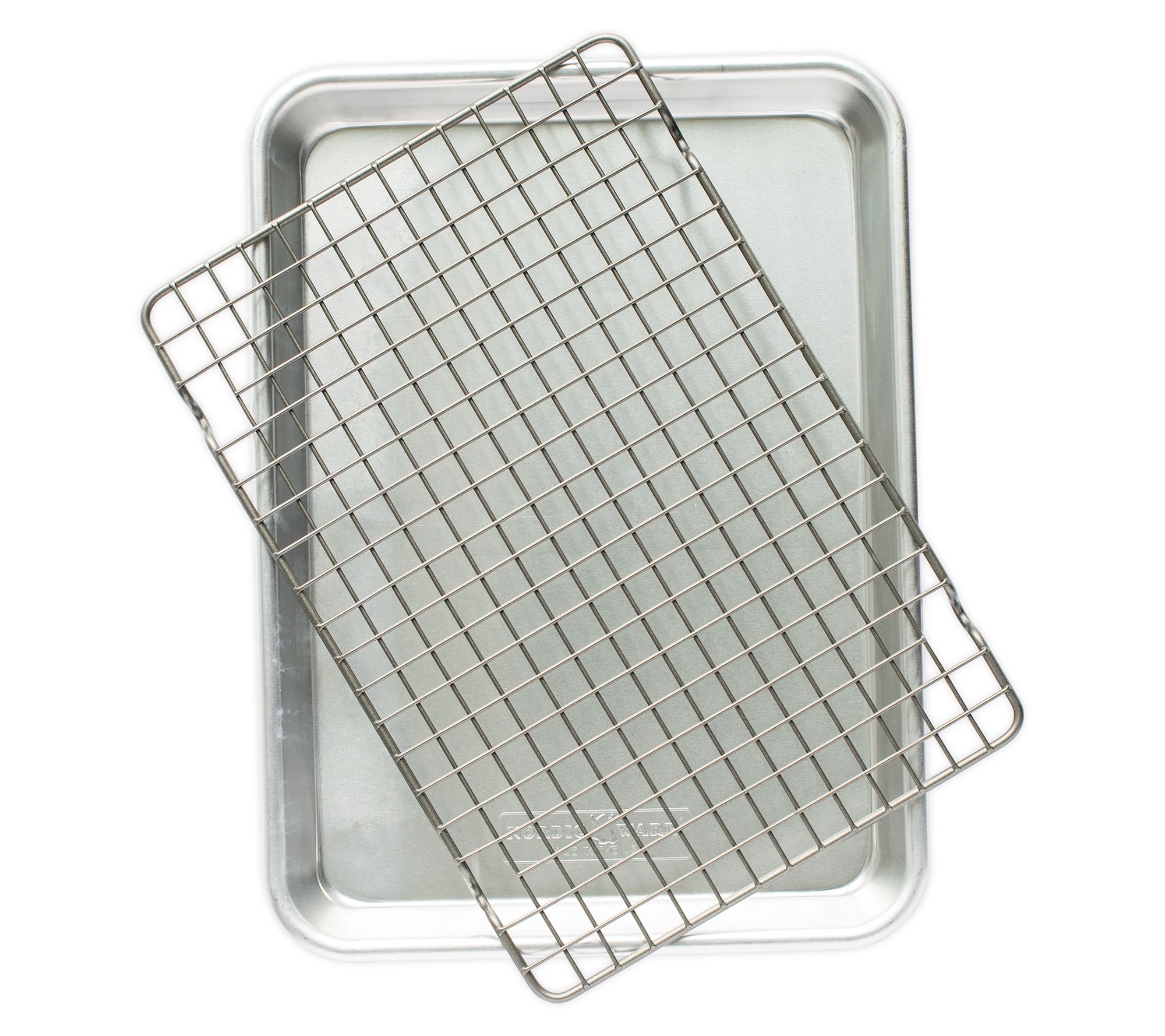Anolon Pro-Bake Bakeware Aluminized Steel Half Sheet Baking Pan Set,  2-Piece, Silver