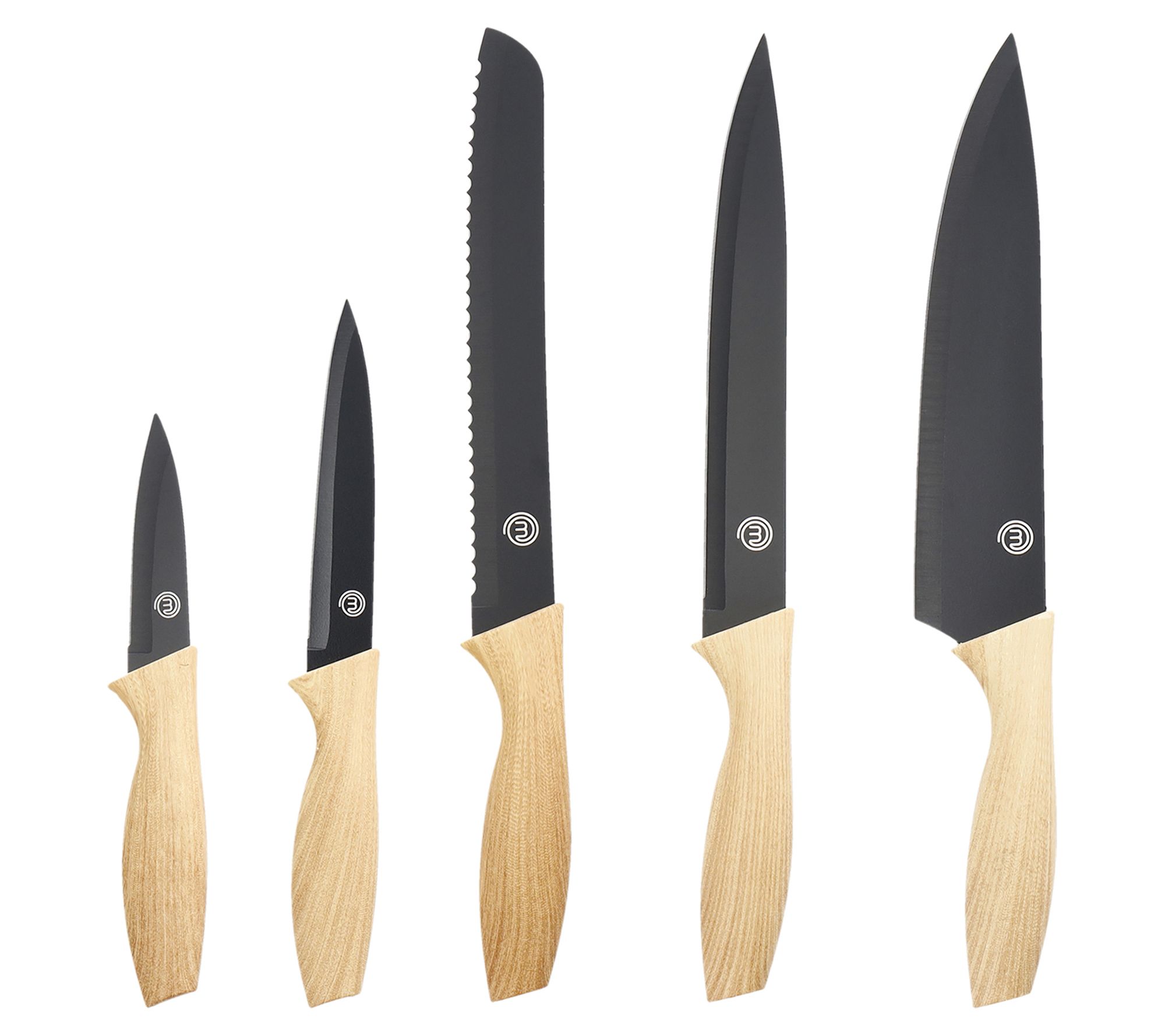 MasterChef 5-Piece Knife Set with Ergonomic Handles - QVC.com