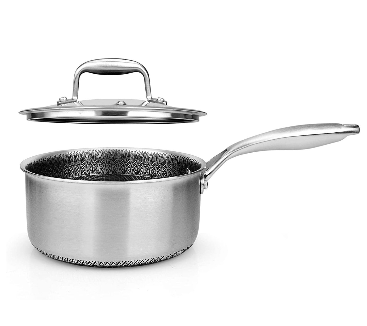 Chantal 3.Clad 2.5qt Stainless Steel Saucepan with Glass Lid