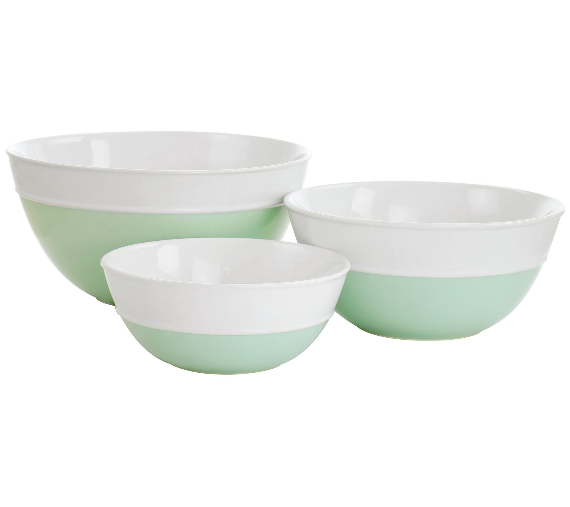 Martha Stewart 2 Piece Dual-Tone Stoneware Baker Set in Mint