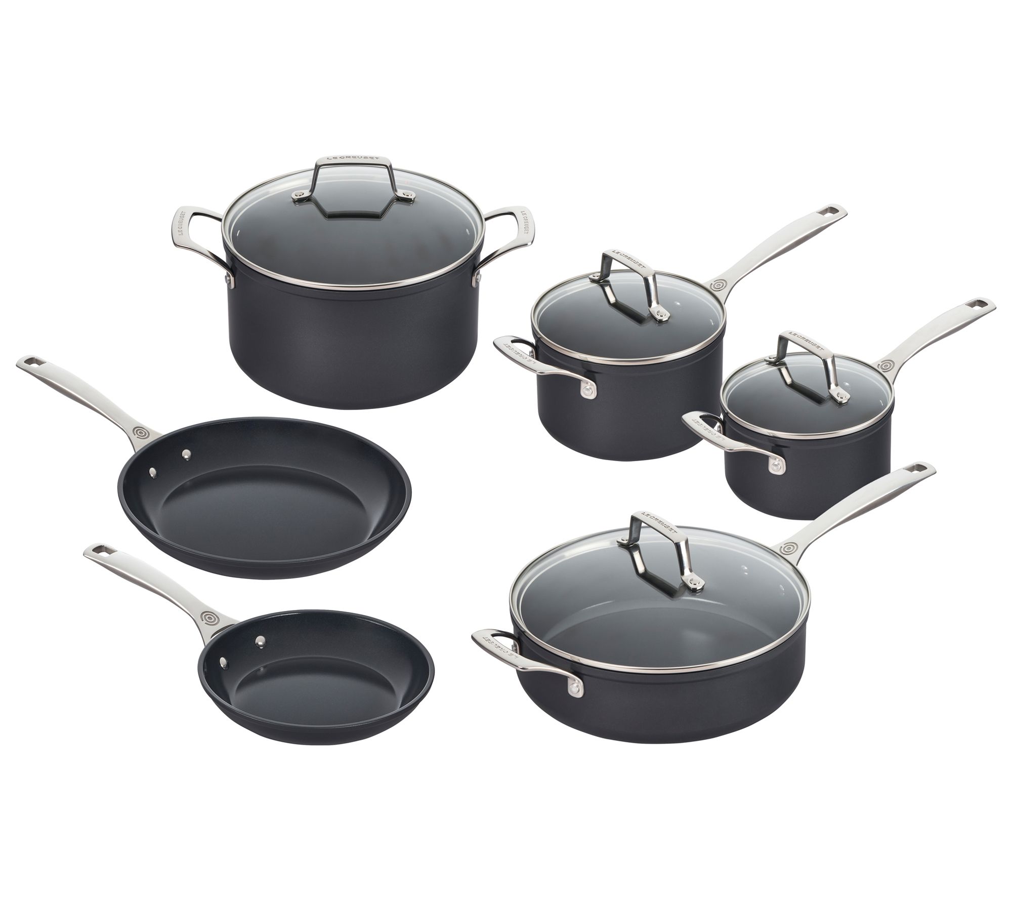 Le Creuset Set of 10 Essential Non-Stick Ceramic Cookware Set