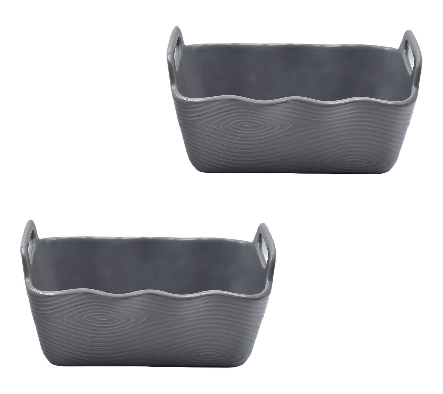 Temp-tations Woodland Set of (2) Loaf Pans with Upswept Handles