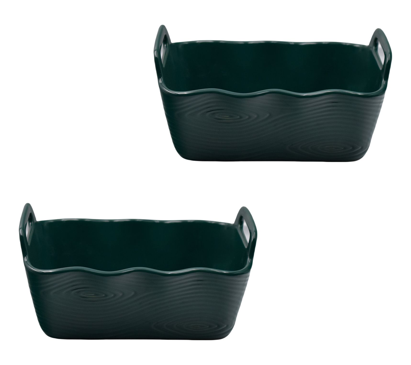 Temp-tations Woodland Set of (2) Loaf Pans with Upswept Handles
