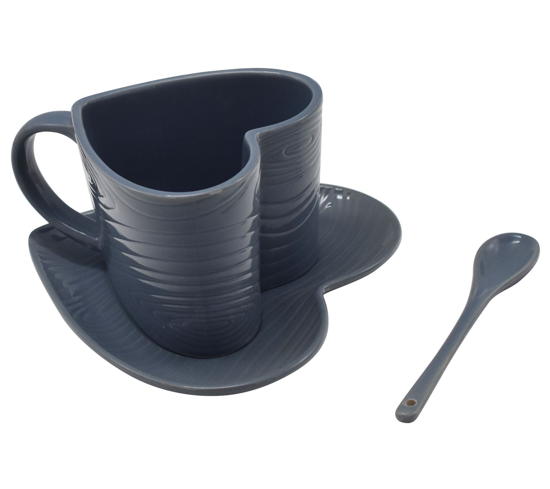 "As Is" Temp-tations Woodland 18-oz Figural Mug w/ Plate & Spoon