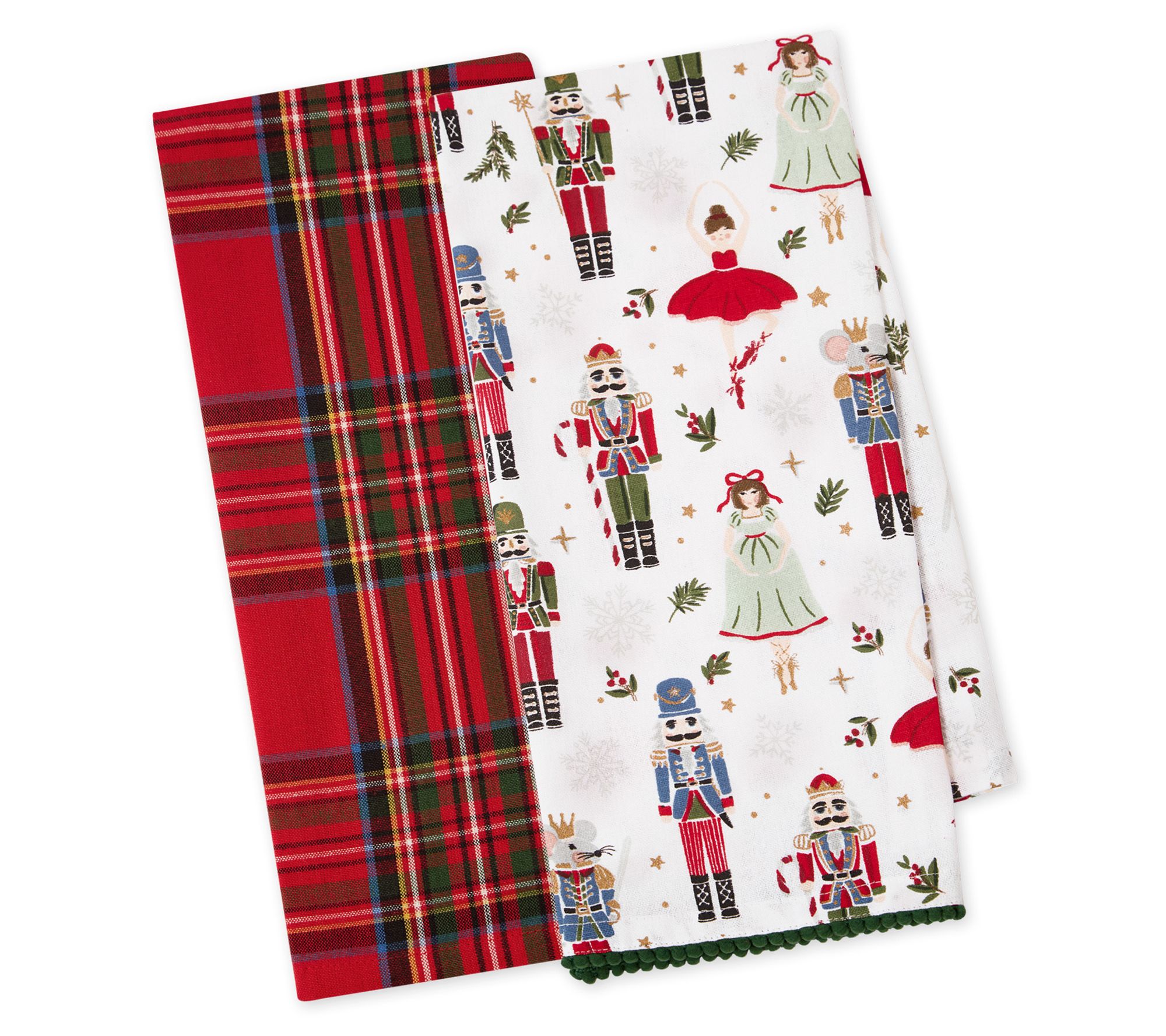 Design Imports Set of 2 Christmas Dance KitchenTowels